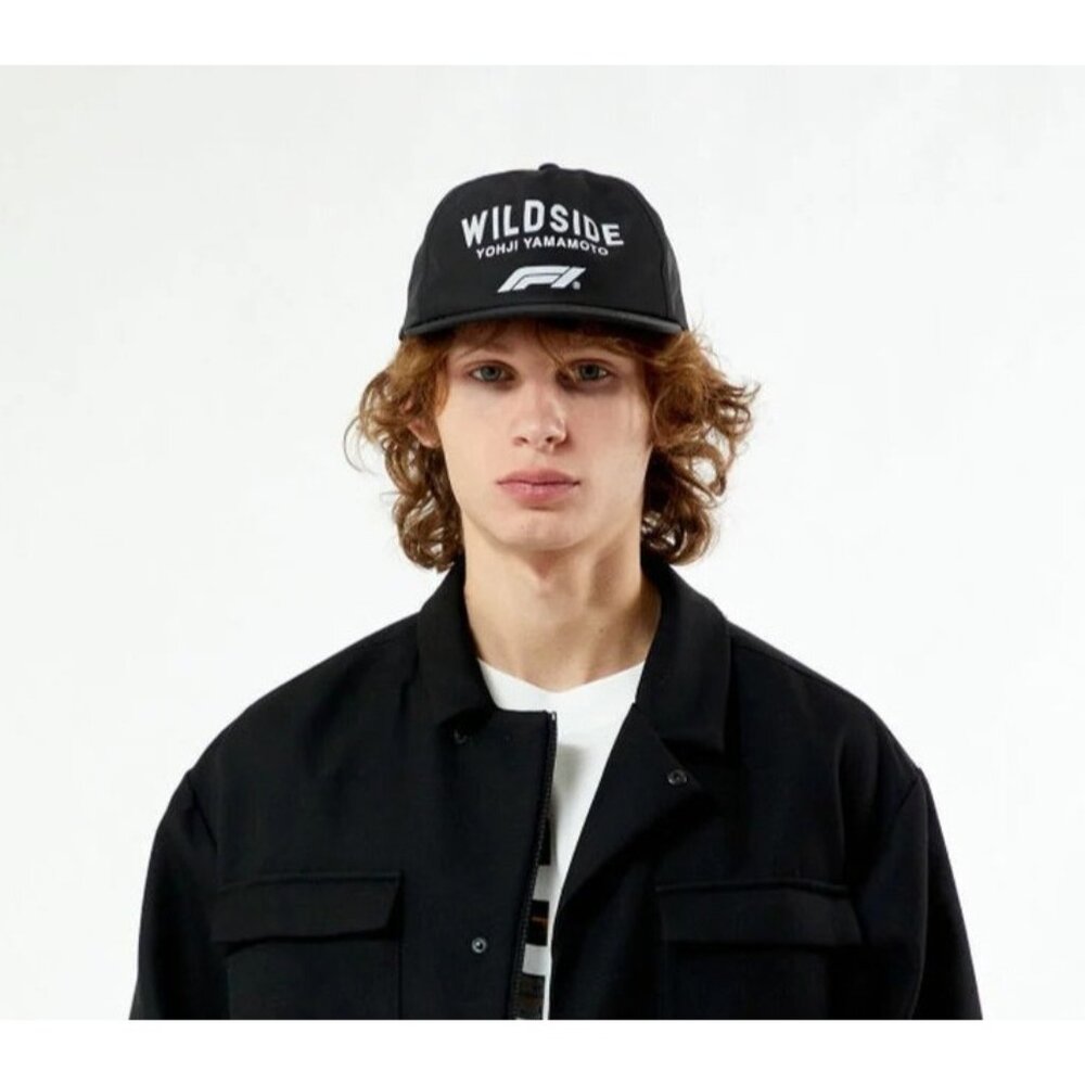 Wildside X Formula 1 Yohji Yamamoto Embroidered Snapback Hat Black Unisex NWT